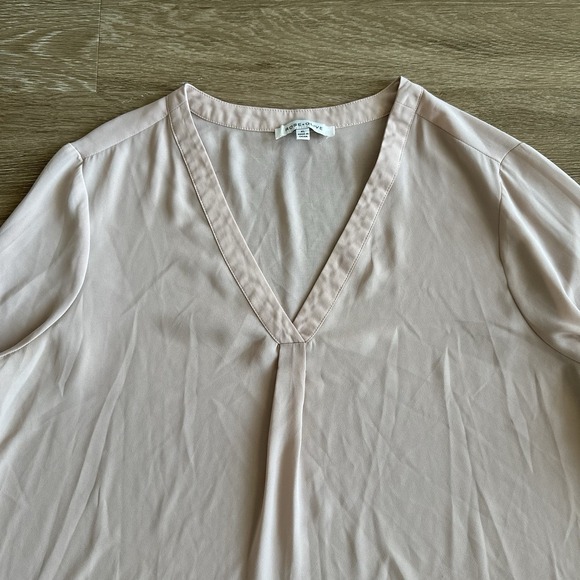 Rose + Olive Long Sleeve V Neck Blouse Top Pink Women's XL - Picture 2 of 16